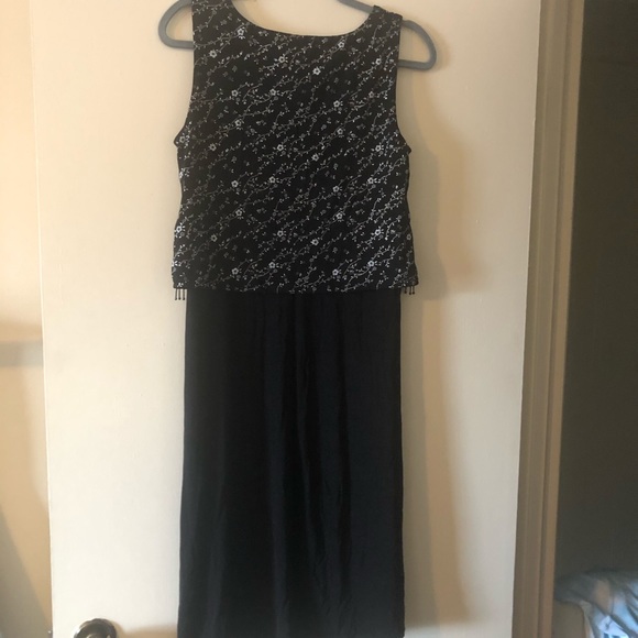 Vintage black and silver dress 10 petite - Picture 6 of 6